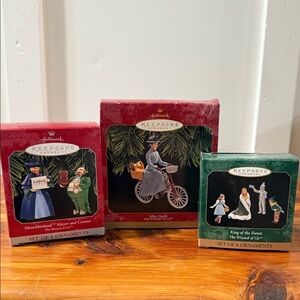 Vtg Hallmark Keepsake Ornaments Wizard of Oz Lot Dorothy Miss Gulch Mayor & More
